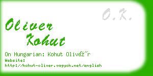 oliver kohut business card